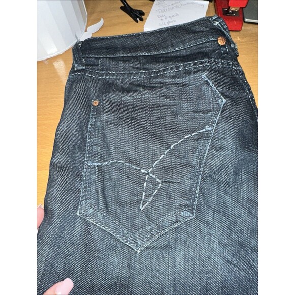 Union Women's Jeans Size 29 Blue Denim Dark Wash (Inside seem 32) - Picture 3 of 16